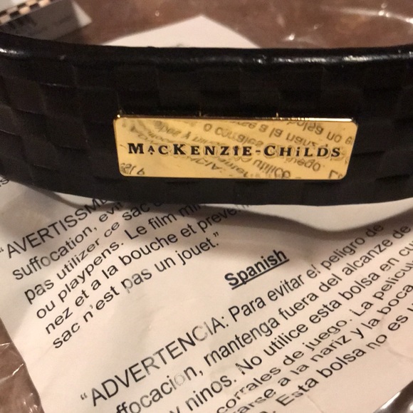 Mckenzie-Childs embossed leather L pet collar - Picture 4 of 6